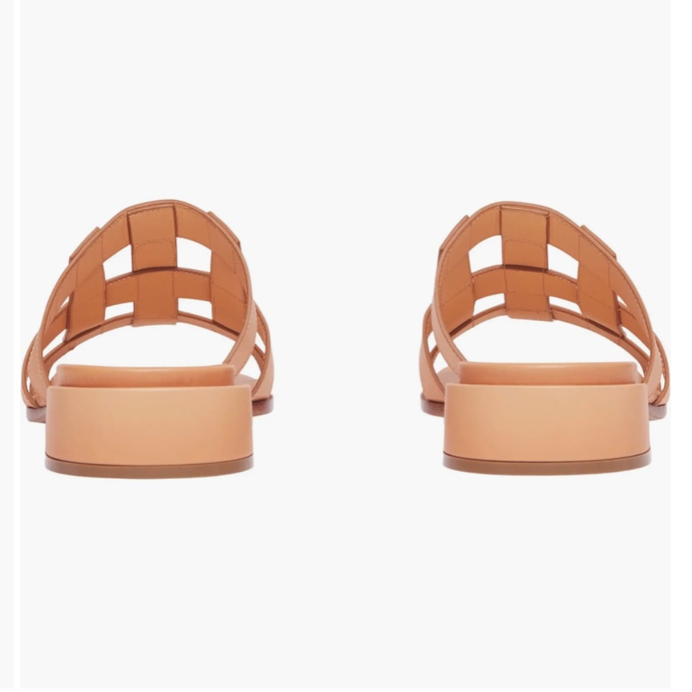 NIB $720 Burberry Lyna Cage Slide Sandal in LIGHT SESAME, Size 36.5 EU / 6.5 US! - Picture 7 of 16